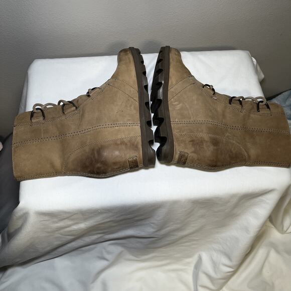 Sorel Joan of Arctic Wedge Mid Tobacco Tan Winter Leather Boot Womens Size 9 EUC - Picture 11 of 15